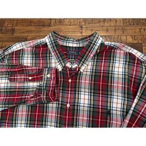 NWT $138 Polo Ralph Lauren Mens 4XB Pony Plaid Oxford Button Down Shirt Big‎